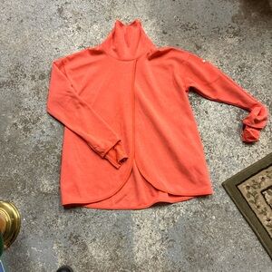 Nike Dri-Fit woman’s maternity nursing split front turtleneck orange corral S